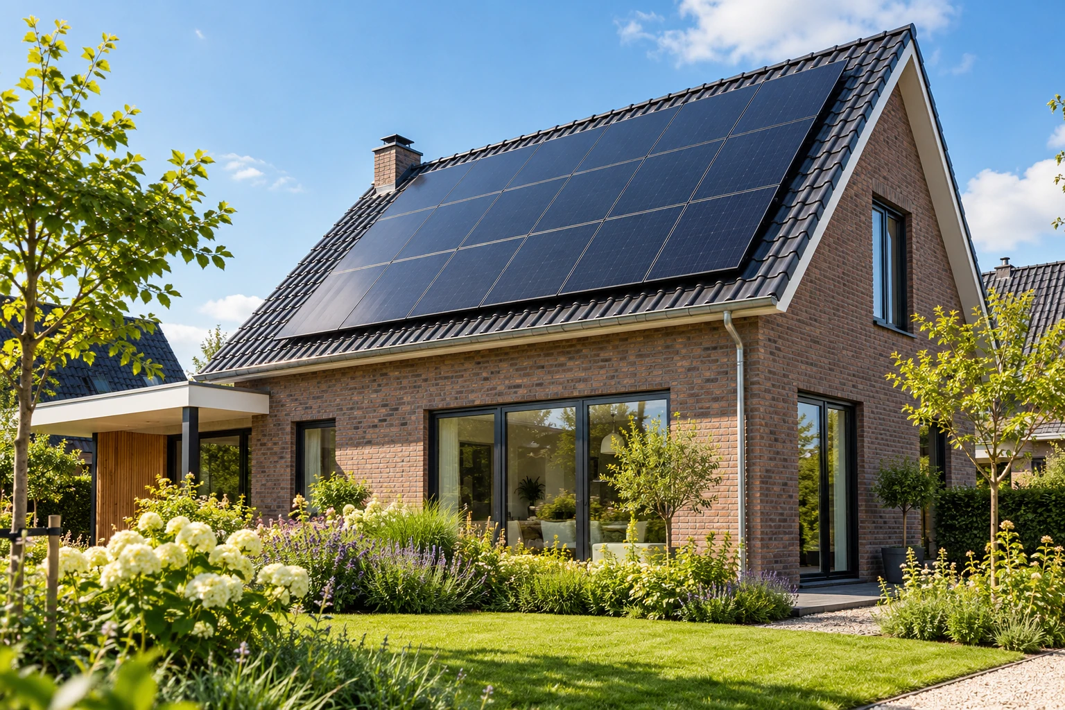 Zonnepanelen wekken elektriciteit op